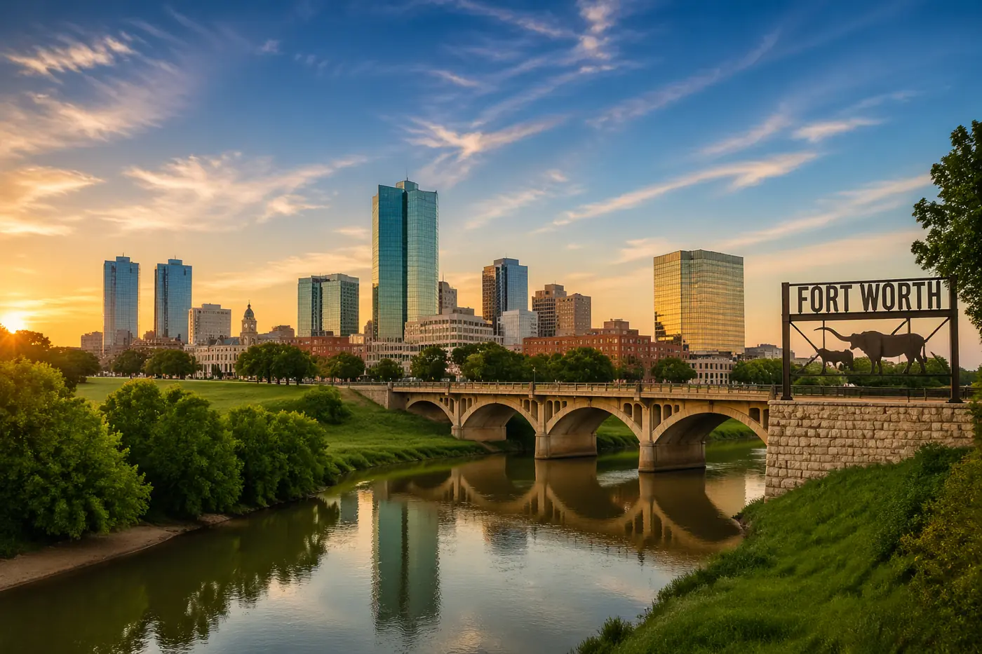 Fort Worth, TX skyline — BDC Lawncare service area